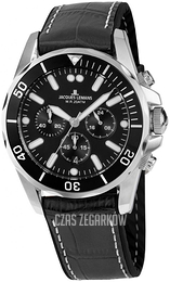 Jacques Lemans Liverpool Czarny/Guma Ø44 mm 1-2091A