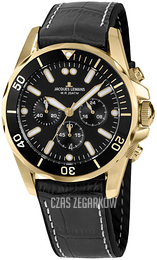 Jacques Lemans Liverpool Czarny/Guma Ø44 mm 1-2091E