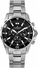 Jacques Lemans Liverpool Czarny/Stal Ø44 mm 1-2091F
