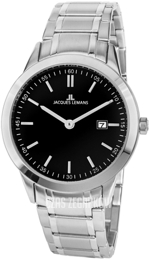 Jacques Lemans Sydney Czarny/Stal Ø40 mm 1-2096A