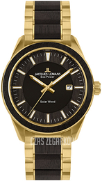 Jacques Lemans Eco Power Solar Brązowy/Stal w odcieniu złota Ø40 mm 1-2116J