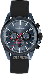 Jacques Lemans Liverpool Niebieski/Guma Ø44 mm 1-2119C