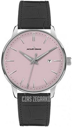 Jacques Lemans Różowy/Skóra Ø42 mm 1-213F