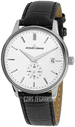 Jacques Lemans Retro Classic Biały/Skóra Ø40 mm N-215A