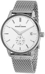 Jacques Lemans Retro Classic Biały/Stal Ø40 mm N-215F