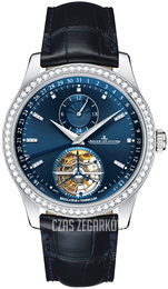 Jaeger LeCoultre Master Tourbillon Niebieski/Skóra Ø41.5 mm 1563480