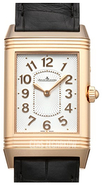 Jaeger LeCoultre Grande Reverso Lady Ultra Thin Duetto Duo Pink Gold Srebrny/Skóra 3302421