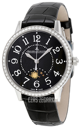 Jaeger LeCoultre Rendez-Vous Night & Day Stainless Steel Czarny/Skóra Ø34 mm 344847J