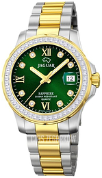 Jaguar Executive Zielony/Stal w odcieniu złota Ø34.5 mm J893/3
