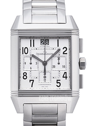 Jaeger LeCoultre Reverso Squadra Chronograph GMT Srebrny/Stal 41x35 mm 7018120