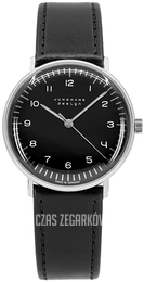 Junghans Max Bill Czarny/Skóra Ø34 mm 27/3702.02