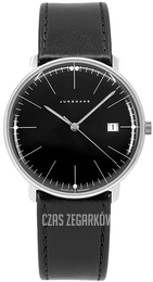 Junghans Max Bill Czarny/Skóra Ø38 mm 41/4465.02