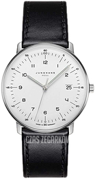 Junghans Max Bill Biały/Skóra Ø38 mm 58/4820.02