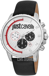 Just Cavalli Srebrny/Skóra Ø44 mm JC1G063L0215