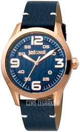 Just Cavalli Niebieski/Skóra Ø42 mm JC1G108L0025