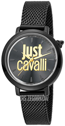 Just Cavalli Logo Czarny/Stal Ø34 mm JC1L007M0085