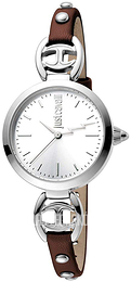 Just Cavalli Logo Srebrny/Skóra Ø28 mm JC1L009L0115