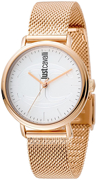 Just Cavalli Biały/Stal w kolorze różowego złota Ø34 mm JC1L012M0085