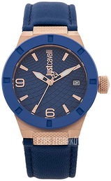 Just Cavalli Rock Niebieski/Skóra Ø34 mm JC1L017L0035