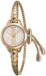 Just Cavalli Logo Srebrny/Stal w kolorze różowego złota Ø24 mm JC1L034M0055