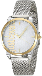 Just Cavalli Srebrny/Stal Ø34 mm JC1L079M0085