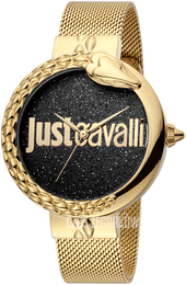 Just Cavalli Czarny/Stal w odcieniu złota Ø40 mm JC1L096M0145