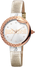 Just Cavalli Srebrny/Skóra Ø32 mm JC1L097L0055