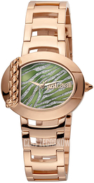 Just Cavalli Zielony/Stal w kolorze różowego złota Ø33 mm JC1L109M0065
