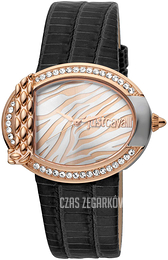 Just Cavalli Srebrny/Skóra Ø40 mm JC1L111L0045