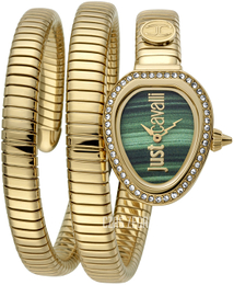 Just Cavalli Zielony/Stal w odcieniu złota JC1L120M0035