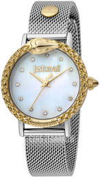 Just Cavalli Biały/Stal Ø34 mm JC1L124M0095
