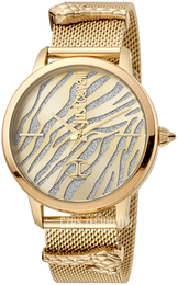 Just Cavalli Wielokolorowy/Stal w odcieniu złota Ø38 mm JC1L127M0055