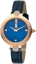 Just Cavalli Niebieski/Skóra Ø34 mm JC1L128L0535