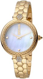 Just Cavalli Biały/Stal w odcieniu złota Ø34 mm JC1L128M0565