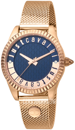 Just Cavalli Niebieski/Stal w kolorze różowego złota Ø34 mm JC1L133M0085