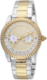 Just Cavalli Wielokolorowy/Stal w odcieniu złota Ø40 mm JC1L134M0095