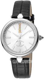 Just Cavalli Srebrny/Skóra Ø34 mm JC1L156L0015