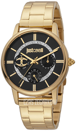 Just Cavalli Czarny/Stal w odcieniu złota Ø36 mm JC1L157M0075