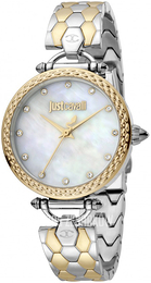 Just Cavalli Biały/Stal w odcieniu złota Ø32 mm JC1L160M0095