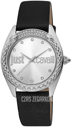 Just Cavalli Srebrny/Skóra Ø34 mm JC1L195L0015