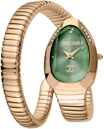 Just Cavalli Signature Zielony/Stal w kolorze różowego złota JC1L208M0055