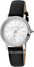 Just Cavalli Srebrny/Skóra Ø32 mm JC1L212L0015