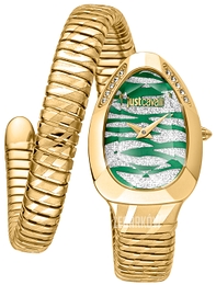 Just Cavalli Signature Zielony/Stal w odcieniu złota Ø22 mm JC1L225M0045