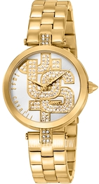 Just Cavalli Glam Chic Maiuscola Srebrny/Pozlacana Ø32 mm JC1L241M0055