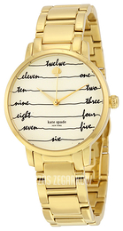 Kate Spade Metro Kremowy/Stal w odcieniu złota Ø34 mm KSW1060