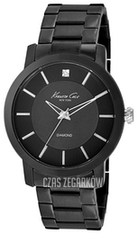 Kenneth Cole Diamond Czarny/Stal Ø43.5 mm 10008103