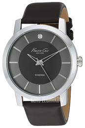 Kenneth Cole Genuine Diamond Szary/Skóra Ø44 mm 10014633