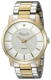 Kenneth Cole Diamond Srebrny/Stal w odcieniu złota Ø44 mm 10020807
