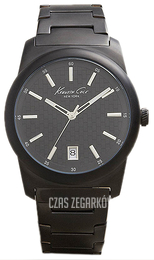 Kenneth Cole Classic Czarny/Stal Ø44 mm 10025895