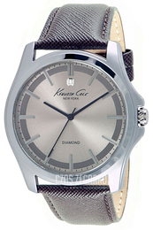 Kenneth Cole Srebrny/Skóra Ø44 mm 10027417